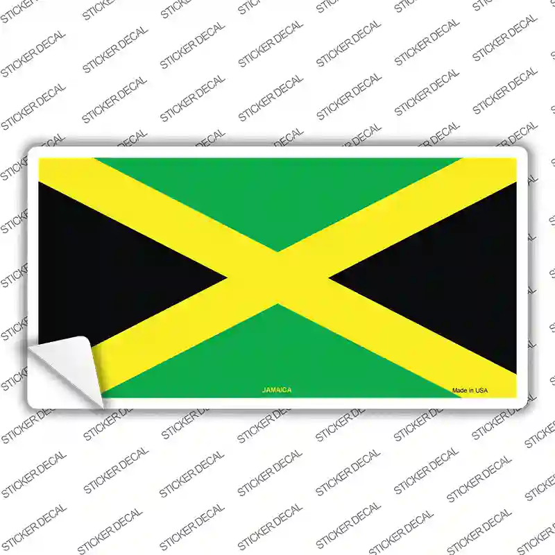 Jamaica Flag Novelty Sticker Decal