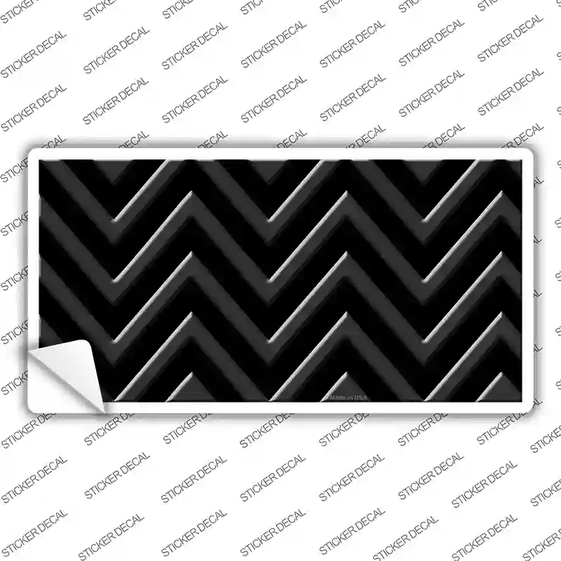 Black Light Black Chevron Novelty Sticker Decal