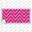 Pink Light Pink Chevron Novelty Sticker Decal