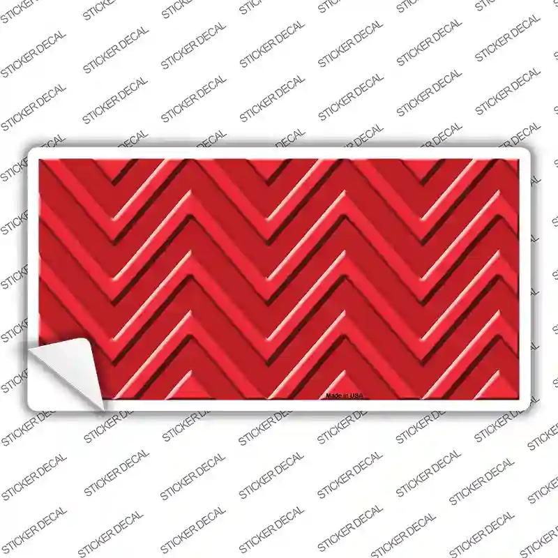 Red Light Red Chevron Novelty Sticker Decal