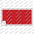 Red Light Red Chevron Novelty Sticker Decal