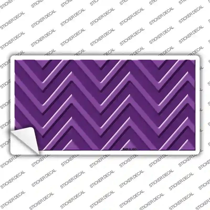 Purple Light Purple Chevron Novelty Sticker Decal