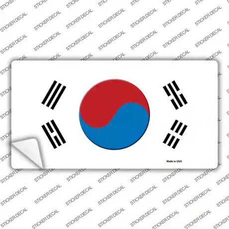 South Korea Flag Novelty Sticker Decal
