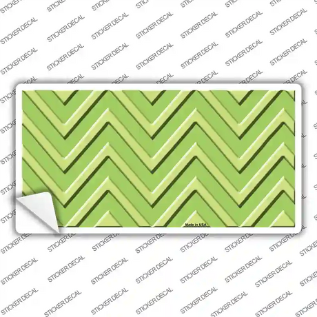 Lime Green Lighter Lime Green Chevron Novelty Sticker Decal