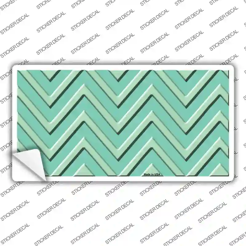 Mint Light Mint Chevron Novelty Sticker Decal