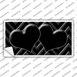 Black Light Black Chevon Heart Center Novelty Sticker Decal