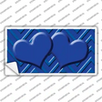 Blue Light Blue Heart Chevron Novelty Sticker Decal