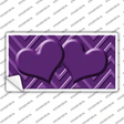 Purple Light Purple Heart Chevron Novelty Sticker Decal