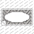 Grey Light Grey Scallop Chevron Novelty Sticker Decal