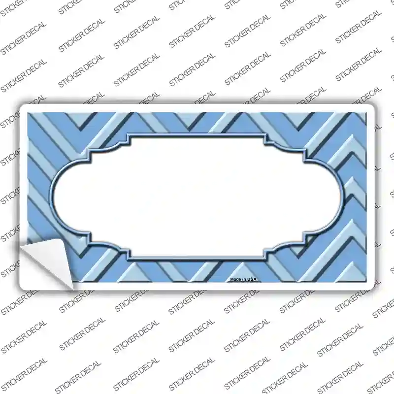 Lighter Blue Chevron Novelty Sticker Decal