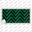 Green Black Chevron Novelty Sticker Decal