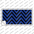 Blue Black Chevron Novelty Sticker Decal