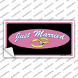 Just Married Novelty Sticker Decal