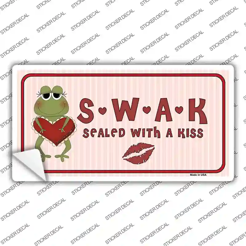 S.W.A.K. Valentine Frog Novelty Sticker Decal