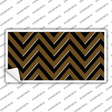 Brown Black Chevron Novelty Sticker Decal