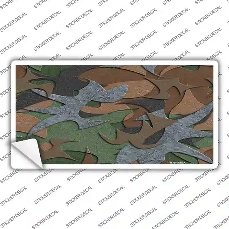 Textured Camouflage Novelty Sticker Decal