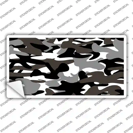 Black And White Camouflage Novelty Sticker Decal