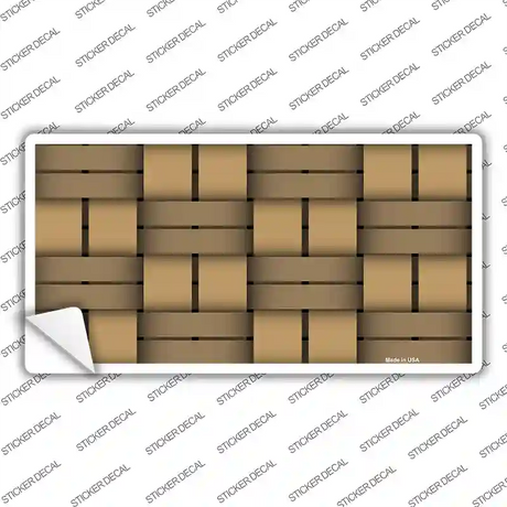 Weave Tan Novelty Sticker Decal