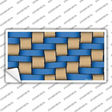 Weave Blue & Tan Novelty Sticker Decal