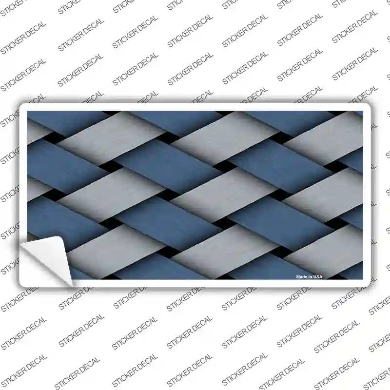 Weave Blue & Gray Novelty Sticker Decal