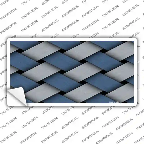 Weave Blue & Gray Novelty Sticker Decal