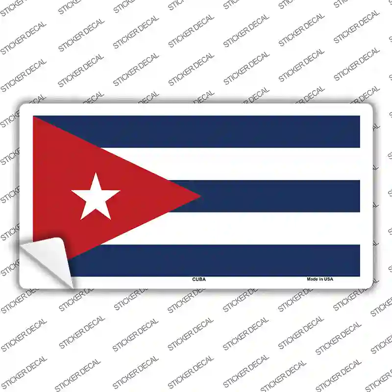 Cuba Flag Novelty Sticker Decal