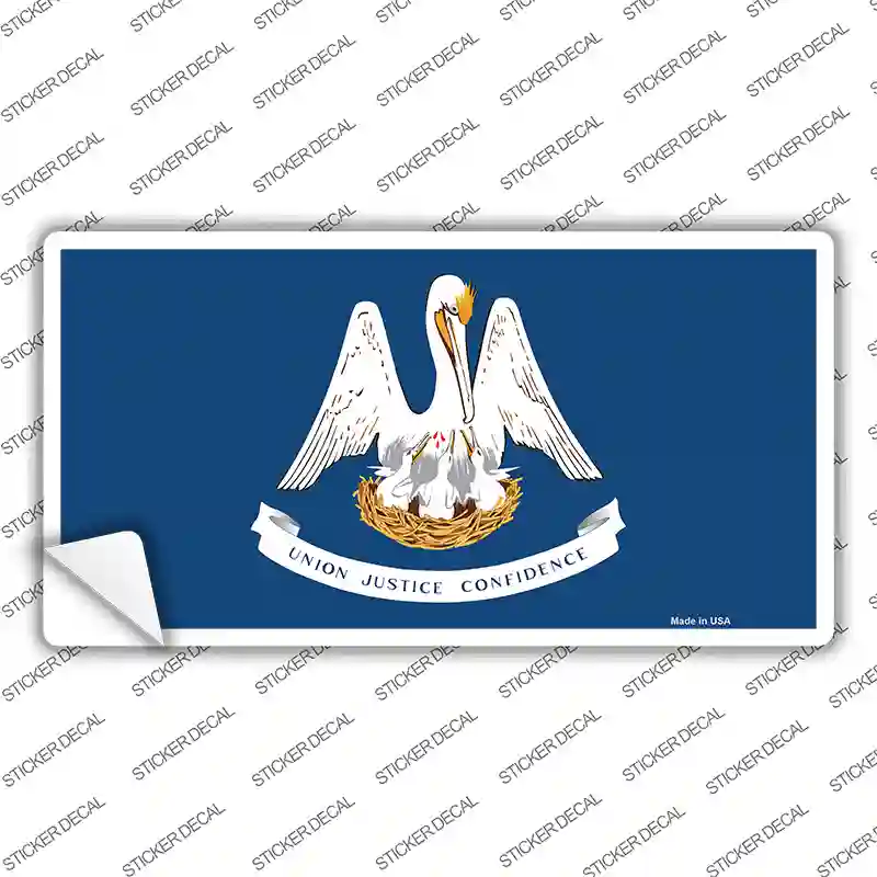 Louisiana State Flag Novelty Sticker Decal