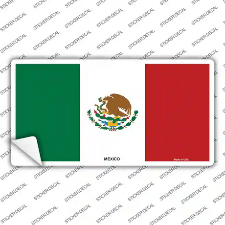 Plain Mexico Flag Novelty Sticker Decal
