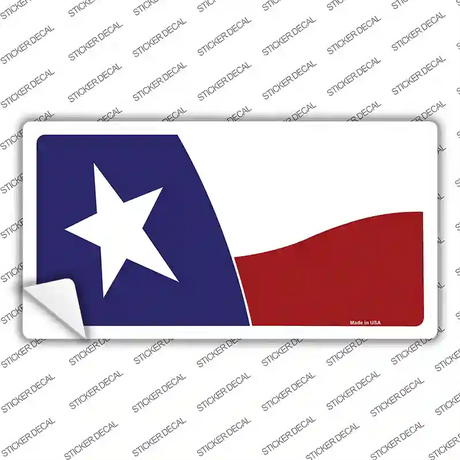 Texas State Flag Waving Novelty Sticker Decal