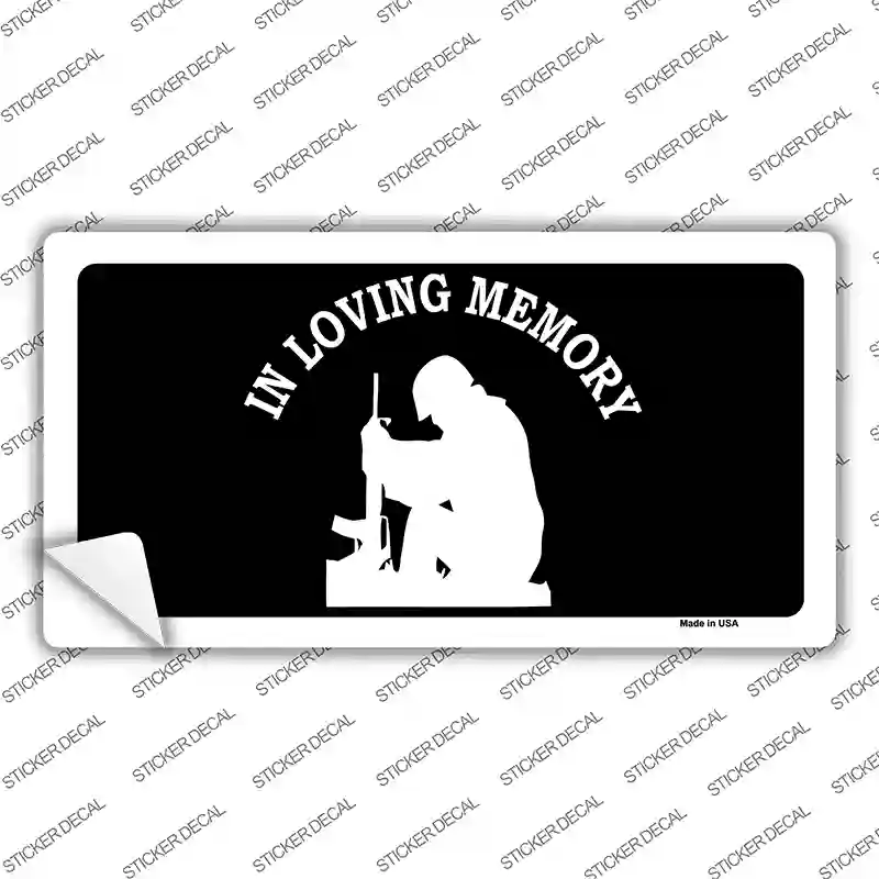 In Loving Memory Sitting Novelty Sticker Decal