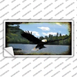 Eagle Over Water Novelty Sticker Decal