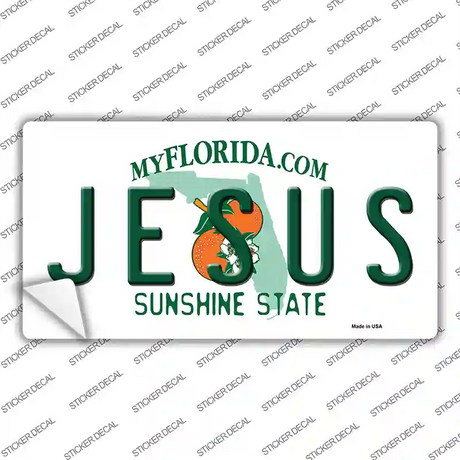 Jesus Florida Novelty Sticker Decal