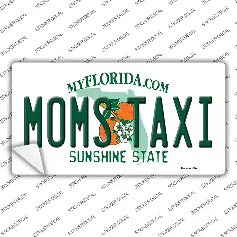 Moms Taxi Florida Novelty Sticker Decal