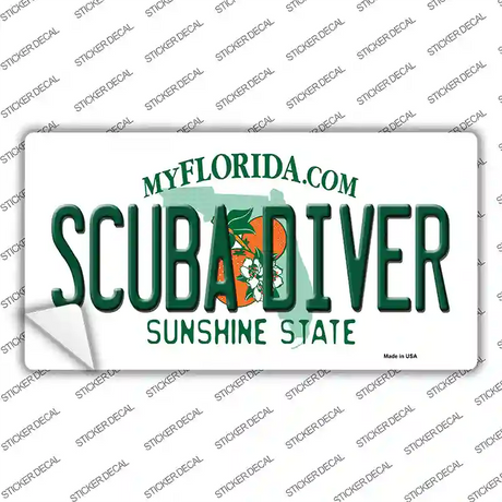 Scuba Diver Florida Novelty Sticker Decal