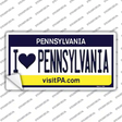 I Love Pennsylvania State Novelty Sticker Decal
