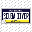 Scuba Diver Pennsylvania State Novelty Sticker Decal