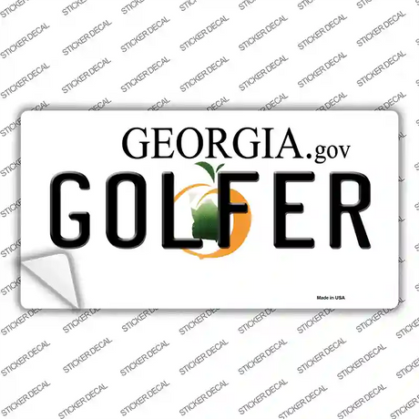 Golfer Georgia Novelty Sticker Decal