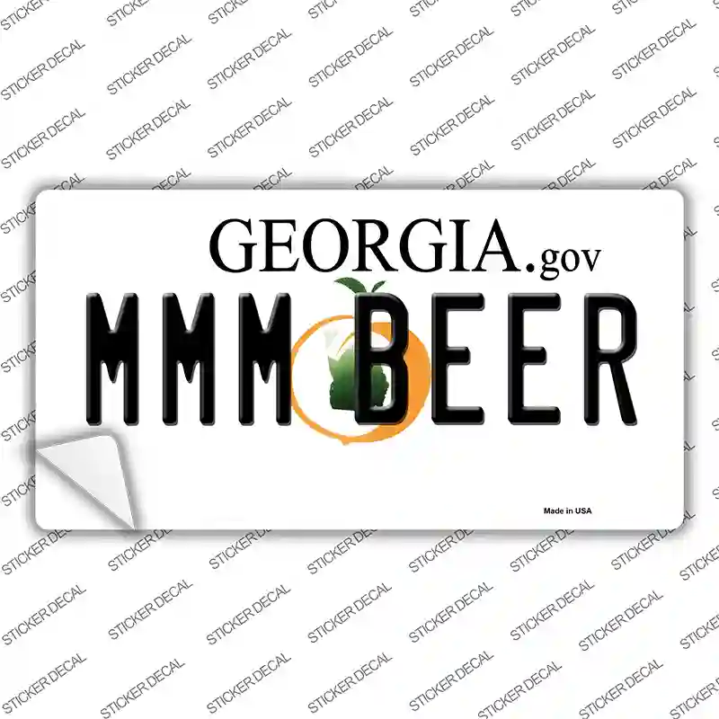 MMM Beer Georgia Novelty Sticker Decal
