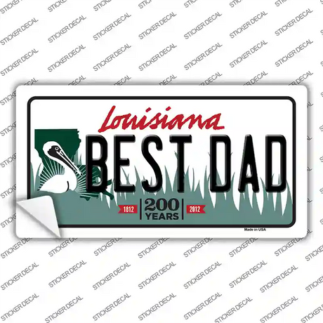 Best Dad Louisiana Novelty Sticker Decal