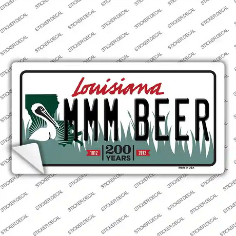 MMM Beer Louisiana Novelty Sticker Decal