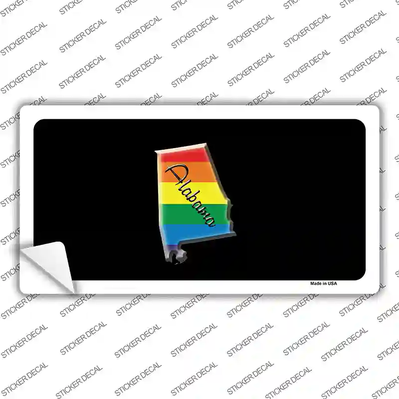 Alabama Rainbow Novelty Sticker Decal