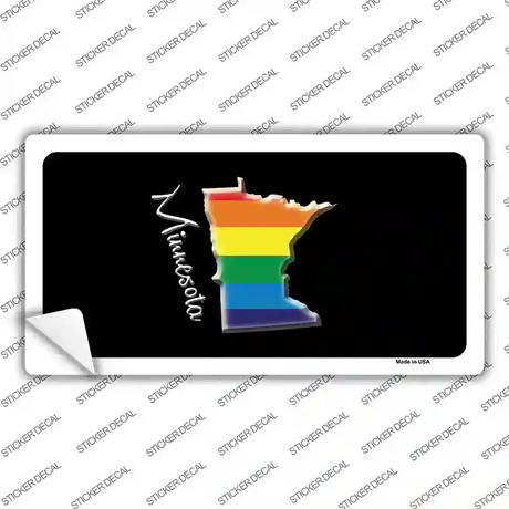 Minnesota Rainbow Novelty Sticker Decal