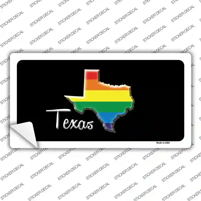 Texas Rainbow Novelty Sticker Decal