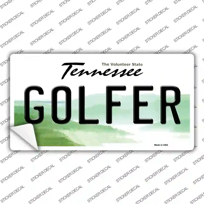 Golfer Tennessee Novelty Sticker Decal