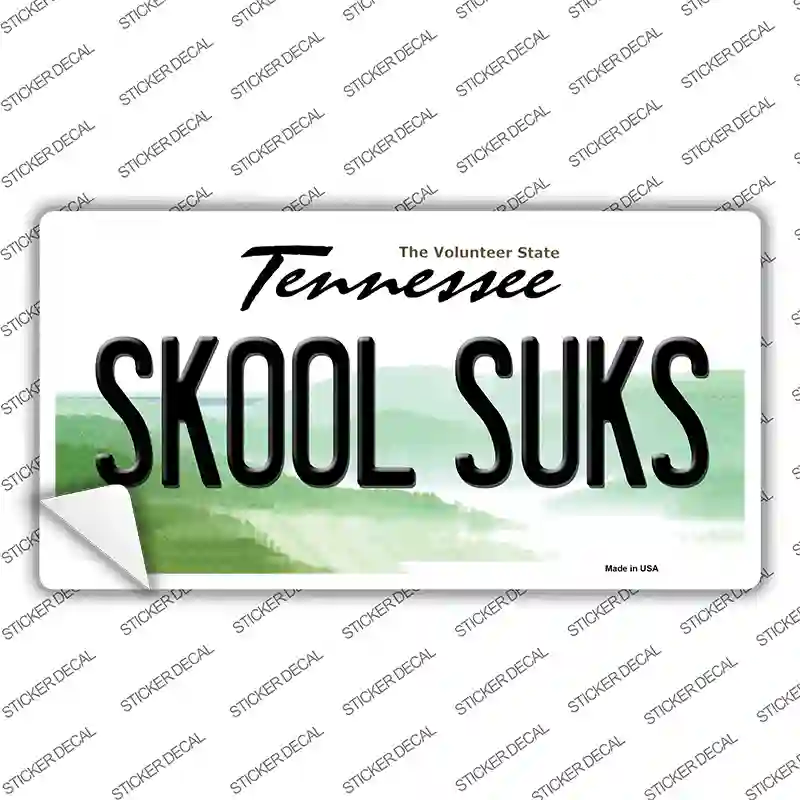 Skool Suks Tennessee Novelty Sticker Decal