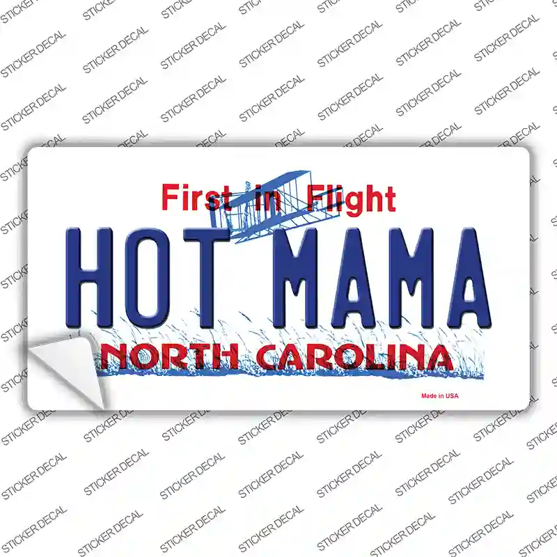 Hot Mama North Carolina Novelty Sticker Decal
