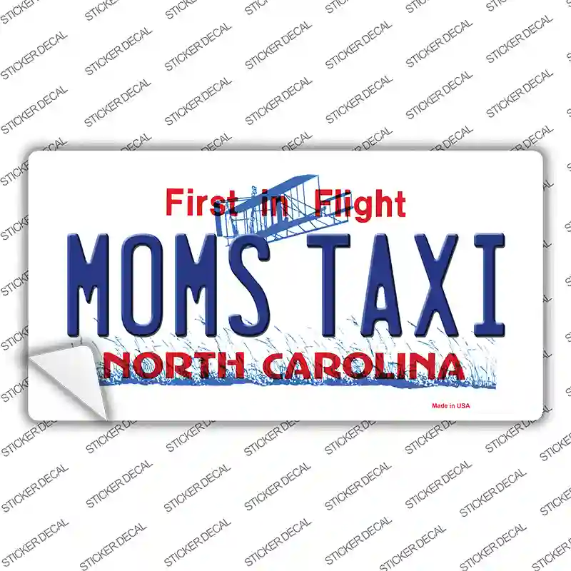 Moms Taxi North Carolina Novelty Sticker Decal