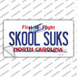 Skool Suks North Carolina Novelty Sticker Decal
