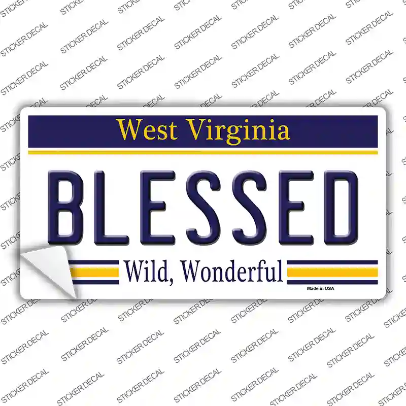 Blessed West Virginia Novelty Sticker Decal