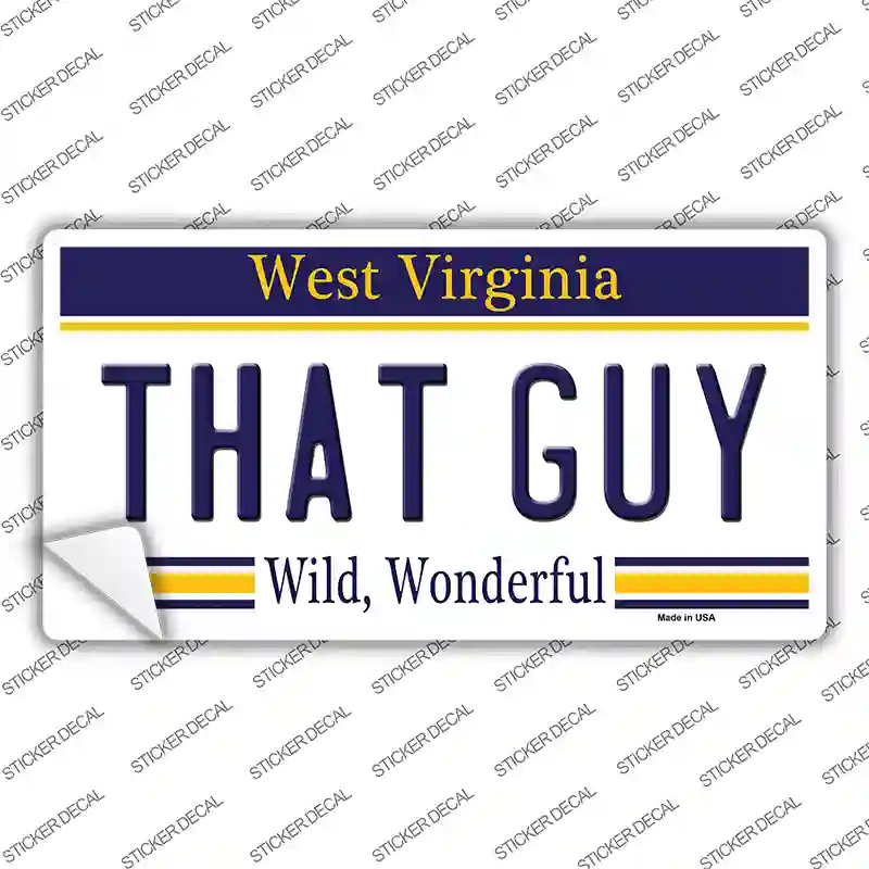 That Guy West Virginia Novelty Sticker Decal